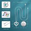 CDE Valentine’s Day Gift Forever Love Heart Necklaces for Women, Wedding Anniversary, Birthday Mothers Christmas Day Gifts for Mom, Mother, Wife, S925 Silver Jewelry with Birthstone Pendant(Sliver-12-Dec)