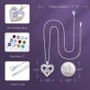 CDE Valentine’s Day Gift Forever Love Heart Necklaces for Women, Wedding Anniversary, Birthday Mothers Christmas Day Gifts for Mom, Mother, Wife, S925 Silver Jewelry with Birthstone Pendant(Sliver-06-June)