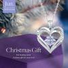 CDE Valentine’s Day Gift Forever Love Heart Necklaces for Women, Wedding Anniversary, Birthday Mothers Christmas Day Gifts for Mom, Mother, Wife, S925 Silver Jewelry with Birthstone Pendant(Sliver-06-June)
