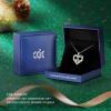 CDE Valentine’s Day Gift Forever Love Heart Necklaces for Women, Wedding Anniversary, Birthday Mothers Christmas Day Gifts for Mom, Mother, Wife, S925 Silver Jewelry with Birthstone Pendant(Sliver-08-Aug)