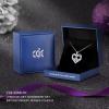 CDE Valentine’s Day Gift Forever Love Heart Necklaces for Women, Wedding Anniversary, Birthday Mothers Christmas Day Gifts for Mom, Mother, Wife, S925 Silver Jewelry with Birthstone Pendant(Sliver-06-June)