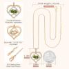 CDE Valentines Gifts for Women Rose Gold Double Birthstone Necklace for Women, Personalized Pendant Jewelry Mothers Day Birthday Gift for Mom Wife(08-08-Aug-Aug Birthstone)