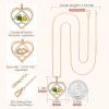 CDE Valentines Gifts for Women Rose Gold Double Birthstone Necklace for Women, Personalized Pendant Jewelry Mothers Day Birthday Gift for Mom Wife(08-11-Aug-Nov Birthstone)