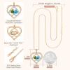 CDE Valentines Gifts for Women Rose Gold Double Birthstone Necklace for Women, Personalized Pendant Jewelry Mothers Day Birthday Gift for Mom Wife(08-12-Aug-Dec Birthstone)