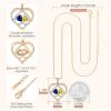 CDE Valentines Gifts for Women Rose Gold Double Birthstone Necklace for Women, Personalized Pendant Jewelry Mothers Day Birthday Gift for Mom Wife(09-11-Sept-Nov Birthstone)