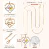 CDE Valentines Gifts for Women Rose Gold Double Birthstone Necklace for Women, Personalized Pendant Jewelry Mothers Day Birthday Gift for Mom Wife(10-11-Oct-Nov Birthstone)