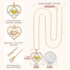 CDE Valentines Gifts for Women Rose Gold Double Birthstone Necklace for Women, Personalized Pendant Jewelry Mothers Day Birthday Gift for Mom Wife(11-11-Nov-Nov Birthstone)