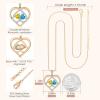 CDE Valentines Gifts for Women Rose Gold Double Birthstone Necklace for Women, Personalized Pendant Jewelry Mothers Day Birthday Gift for Mom Wife(11-12-Nov-Dec Birthstone)