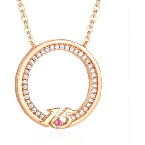 CDE Mother Daughter Necklaces 925 Sterling Silver Circle Pendant 10th Anniversary Sweet 16th Birthday Mother’s Day Jewelry Gifts for Mom Her