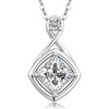 CDE Trendy Infinity Necklace with Square Moissanite Jewelry Hypoallergenic