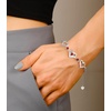 CDE 18K Rose Gold Heart Bracelets,Birthstone Jewelry Gifts for Women(01/07-Jan/Jul-Ruby Red)