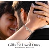 CDE 18K Rose Gold Heart Bracelets,Birthstone Jewelry Gifts for Women(08-Aug-Peridot Green)