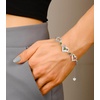 CDE 18K Rose Gold Heart Bracelets,Birthstone Jewelry Gifts for Women(08-Aug-Peridot Green)