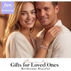 CDE 18K Rose Gold Heart Bracelets,Birthstone Jewelry Gifts for Women(Cuban Link-06-Jun-Alexandrite Light Purple)