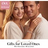 CDE 18K Rose Gold Heart Bracelets,Birthstone Jewelry Gifts for Women(Cuban Link-10-Oct-Vintage Pink)