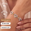 CDE 18K Rose Gold Heart Bracelets,Birthstone Jewelry Gifts for Women(Cuban Link-11-Nov-Citrine Yellow)