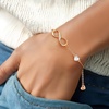 CDE Initial Heart Infinity Bracelets for Women Adjustable Dainty Letter Alphabet Charm Jewelry Birthday Gifts for Women Her Girlfriend Mom Wife(03-C)