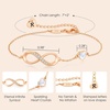 CDE Initial Heart Infinity Bracelets for Women Adjustable Dainty Letter Alphabet Charm Jewelry Birthday Gifts for Women Her Girlfriend Mom Wife(18-R)