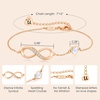 CDE Initial Heart Infinity Bracelets for Women Adjustable Dainty Letter Alphabet Charm Jewelry Birthday Gifts for Women Her Girlfriend Mom Wife(21-U)